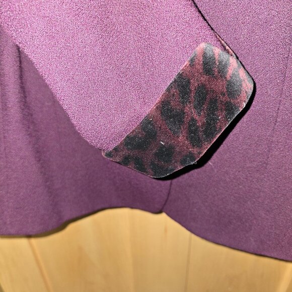 Vintage Kasper A.S.L. Wool Blazer Velvet Collar & Cuffs Burgundy mob wife classi - Picture 8 of 10